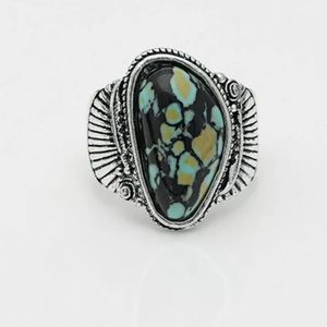 New Vintage Style tibet Silver turquoise Ring
